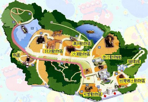 木柵動物園遊園地圖