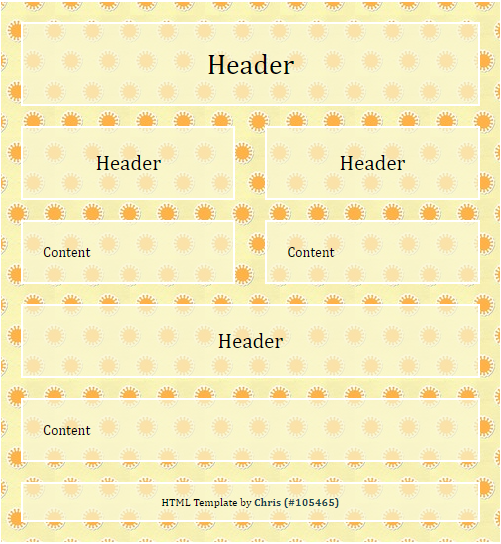 Orange Flowers Template Preview