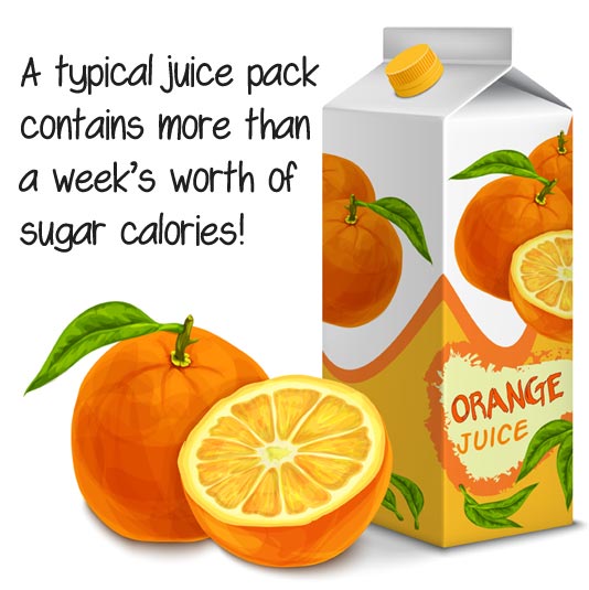 Drink less packaged juice