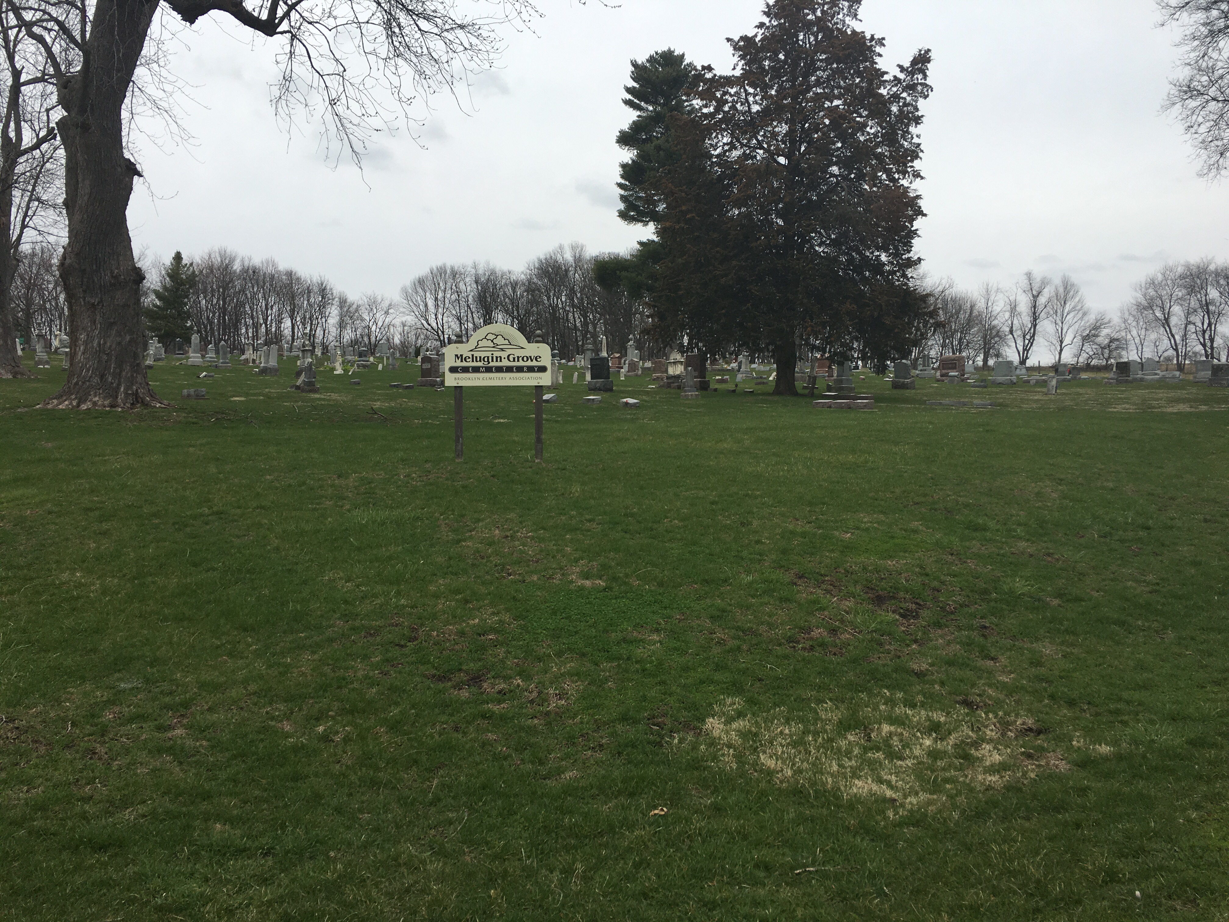 Melugin Grove cemetery Sign