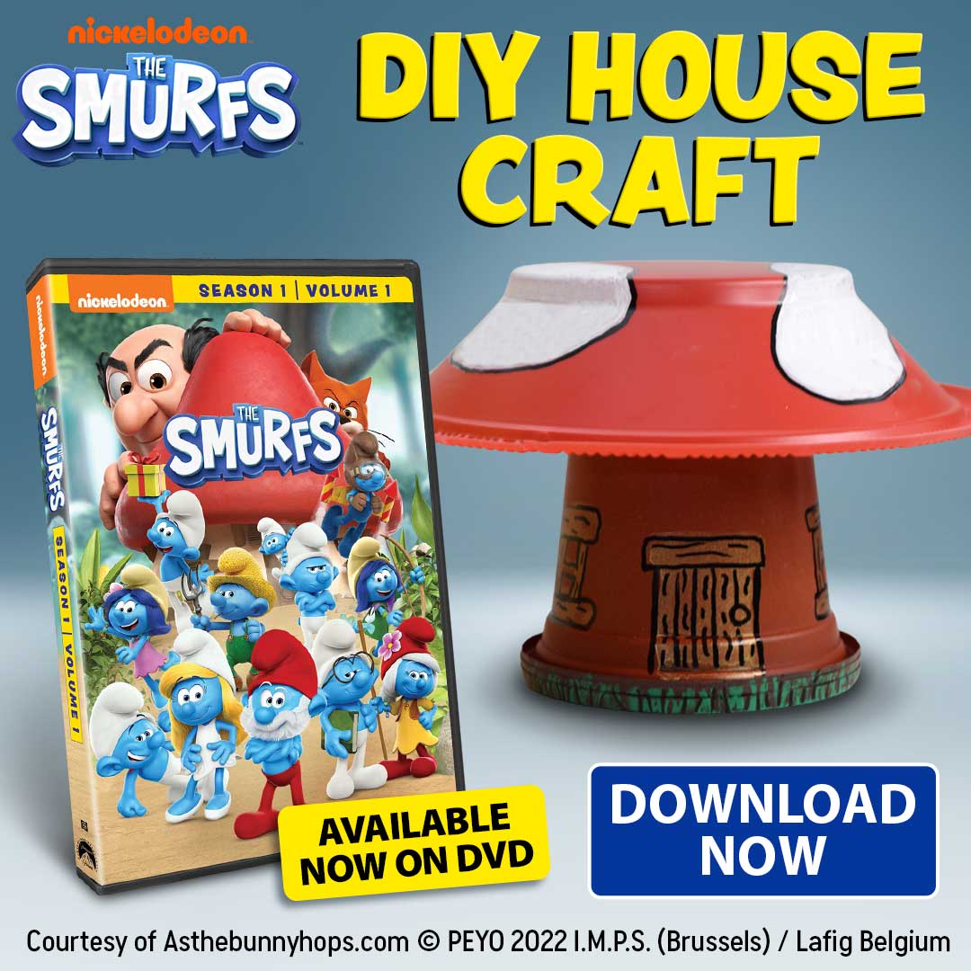 Smurfs Mushroom House Craft