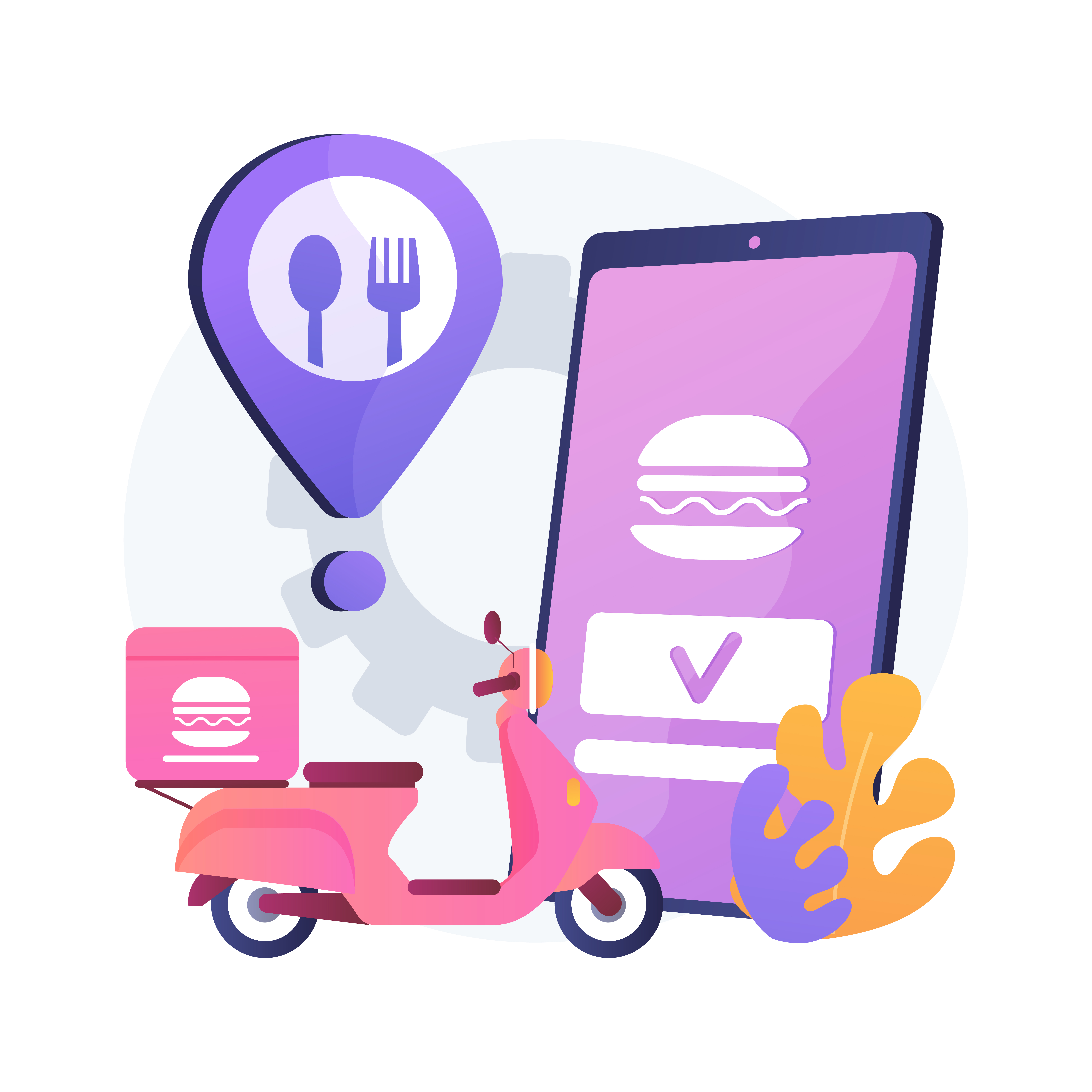 Client side features of Business Model in Food Delivery App