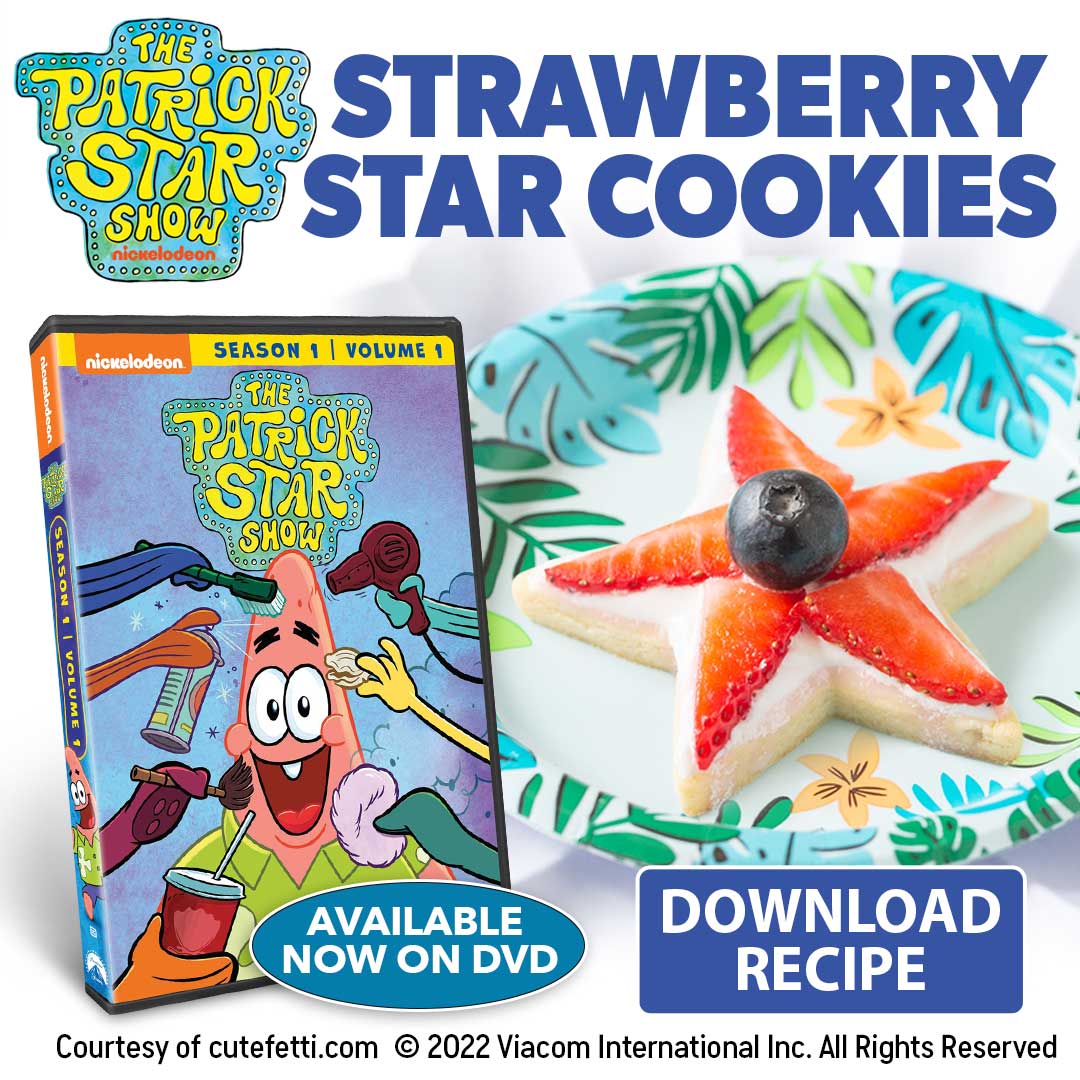 Strawberry star-shaped cookies