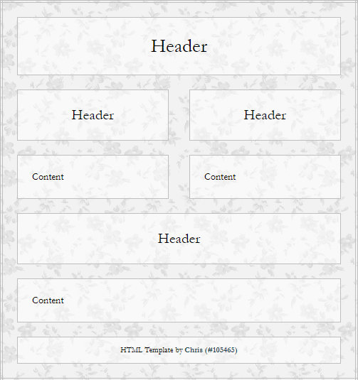 Gray Floral Template Preview