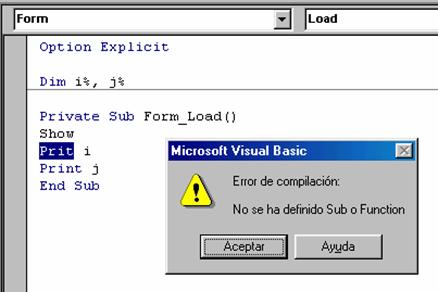 errores compilacion visual basic