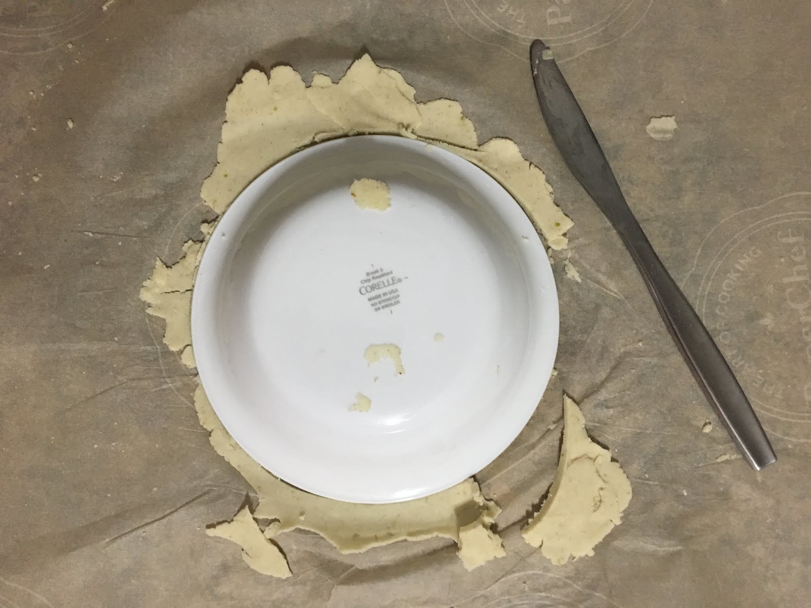 Using a bowl to get my tortilla the perfect shape