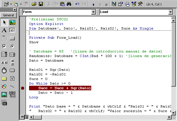 breakpoints visual basic