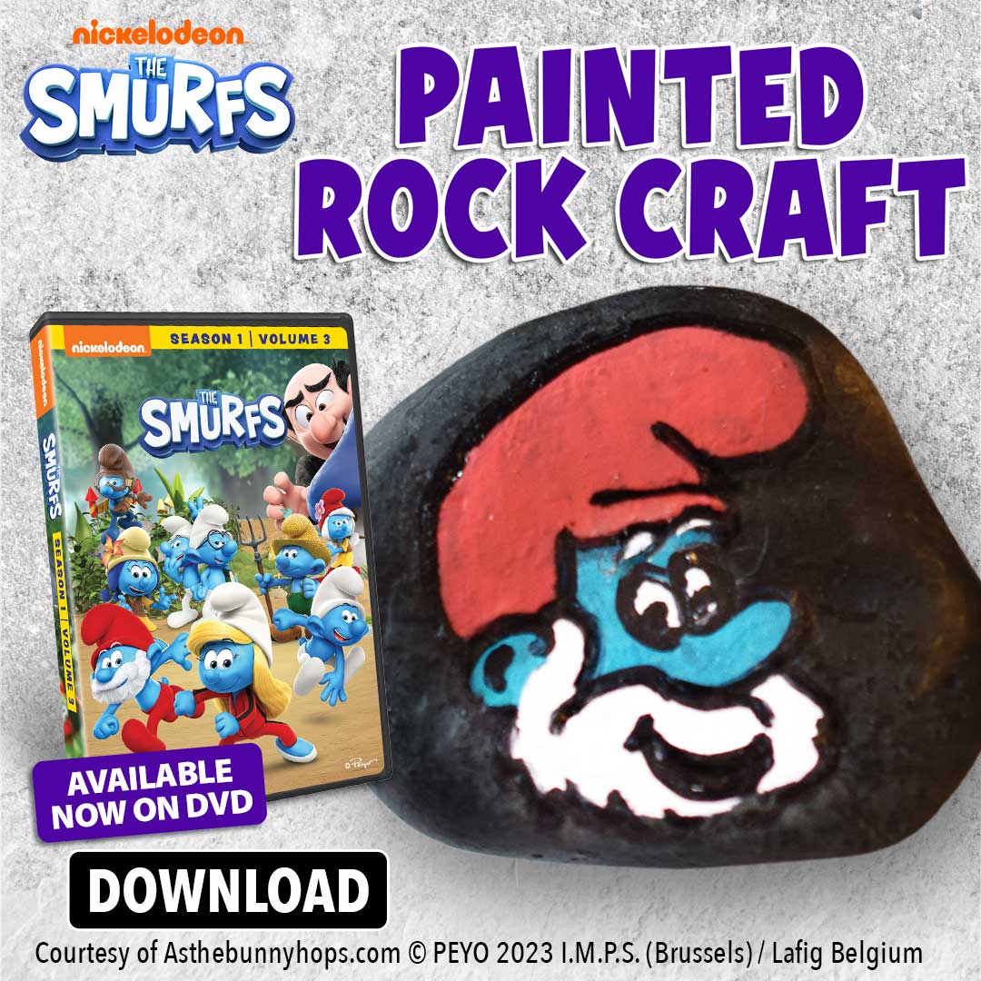 Painted Rock Craft inspired by the Smurfs: Season 1, Volume 3!