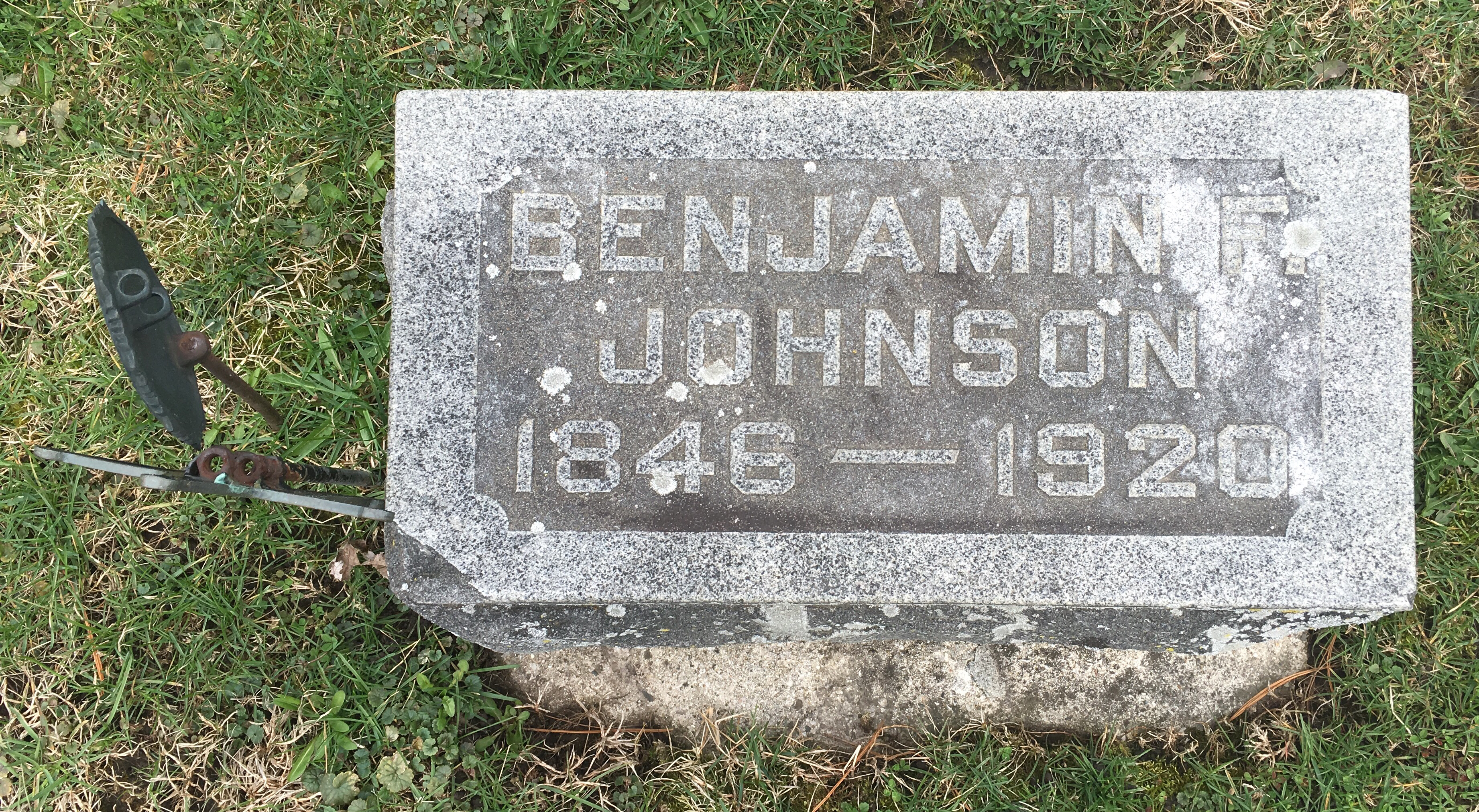 Benjamin F Johnson Gravestone