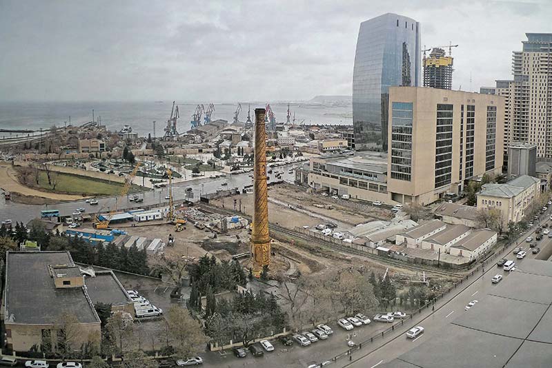 Historic chimney in baku will be at the heart of a new shopping complex thanks to newport firm cintec