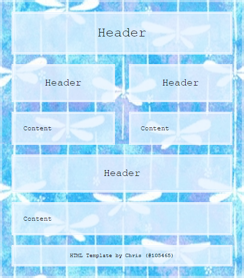 Dragonflies Template Preview