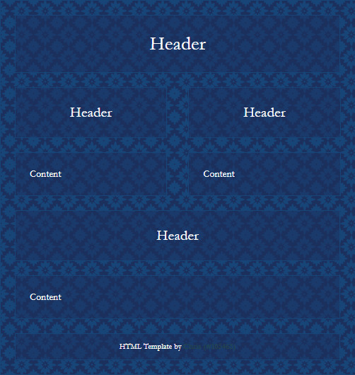 Blue Floral Template Preview