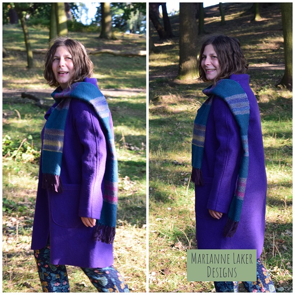 scarf coat: purple