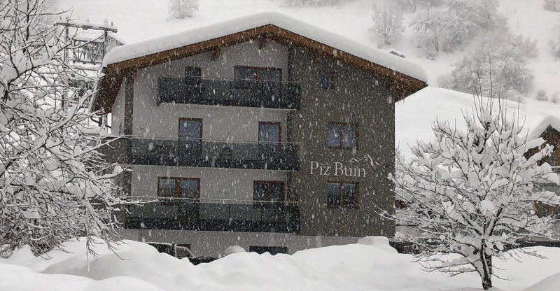House Piz Buin in the winter