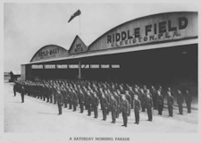 Cadets in front of Riddle Field Clewiston, FL hanger
