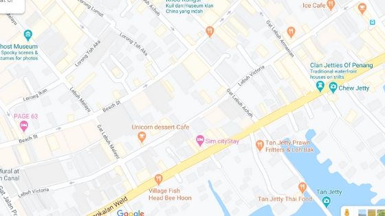 peta penginapan Sim CityStay