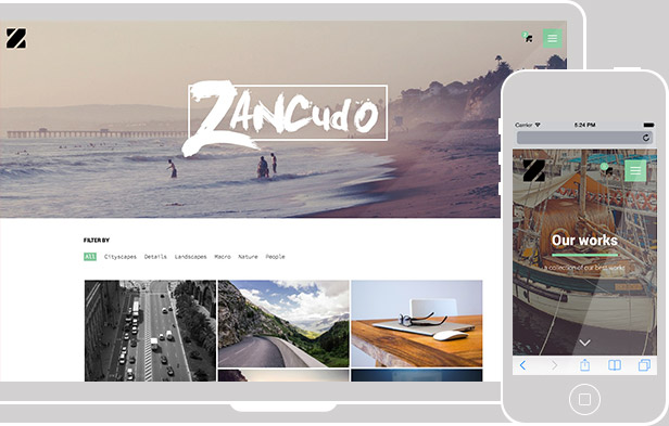 Zancudo - Mighty fullscreen theme for creatives - 1