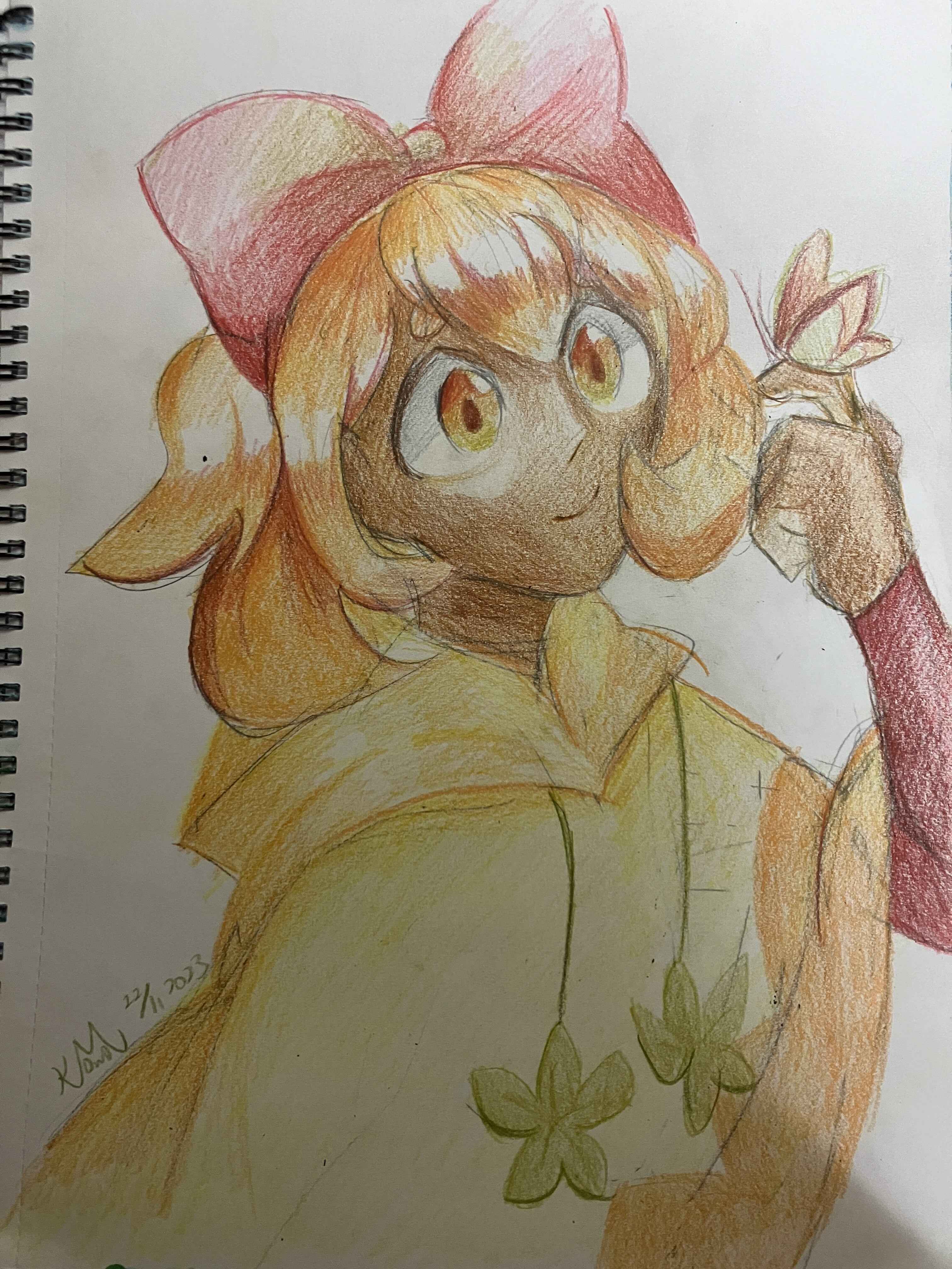 Colored pencil Ruth drawing