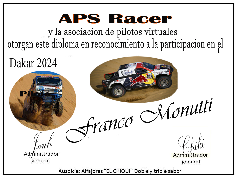 dakar - Participacion Dakar 2024 Monutti